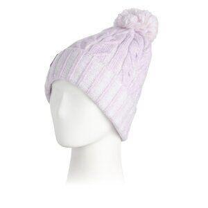 TURTLE FUR Lavender Recycled Emma Beanie With Pom Accent